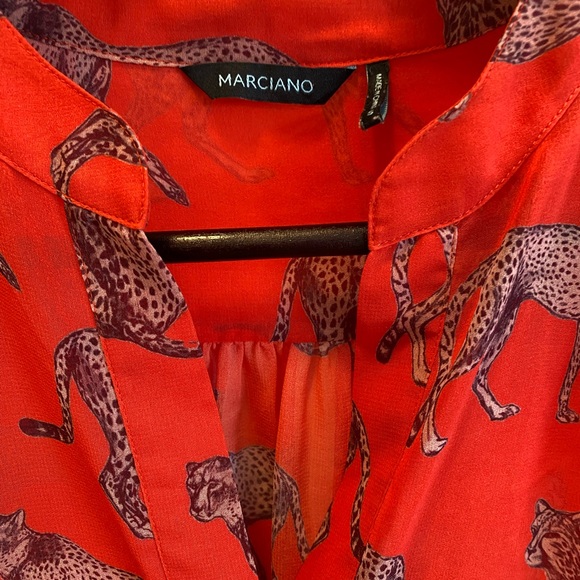 Marciano tiger print sheer blouse - Picture 3 of 6